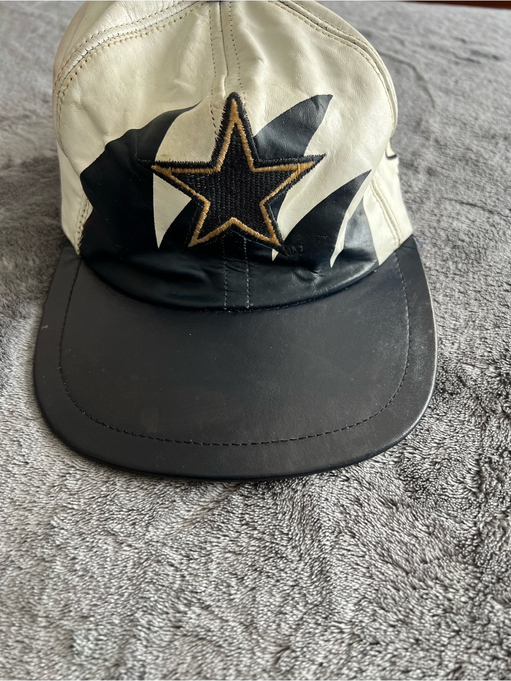Vintage Logo Athletic Dallas Cowboys Leather Snapback
